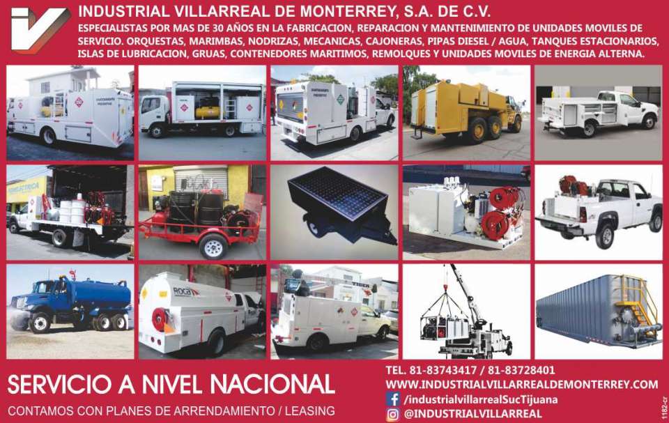 Especialistas en sistemas de Lubricacion y acondicionamiento de Camiones Orquesta, Marimbas, LubriVans, Remolques, Gruas y Vehiculos moviles. Servicio a todo Mexico. Industrial Villarreal de Mty