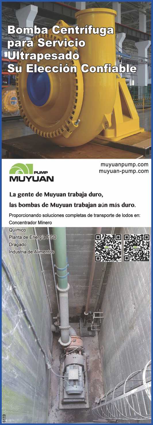 Bombas Centrifugas para servicio ultrapesado de MUYUAN Pumps. Solucion completa para transporte de lodos en Concentrador minero.