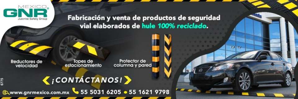 Fabricacion y venta de productos de seguridad vial elaborados de hule 100% reciclado. Reductores de velocidad, Topes de estacionamiento, Protector de columna y pared.