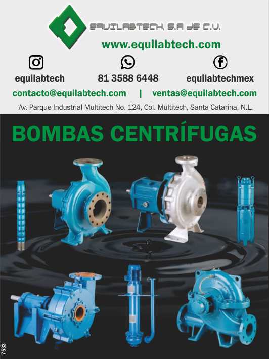 Bombas Centrifugas y Equipo de Bombeo. Bombas Centrifugas de Lodos, Bombas Centrifugas para Acidos y Minerales.