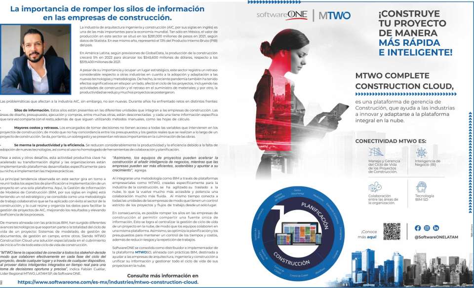 Construye tu proyecto de manera mas rapida e inteligente con MTWO CONSTRUCTION CLOUD, plataforma de gerencia de construccion que ayuda a innovar y adaptarse a la plataforma integral de la nube