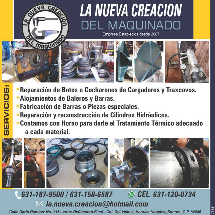 Reparacion y Reconstruccion de Cilindros Hidraulicos. Trabajamos Pistones de todo tipo y tamaño. Reparacion de Haussing, Fabricacion de Pasadores, Bujes, Barras Huecas, Cilindros, Zapatas.